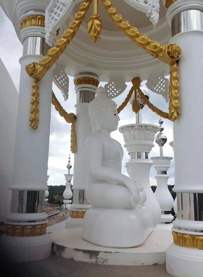 พระพุทธรูปประจำทิศขึ้นสู่เจดีย์แล้ว