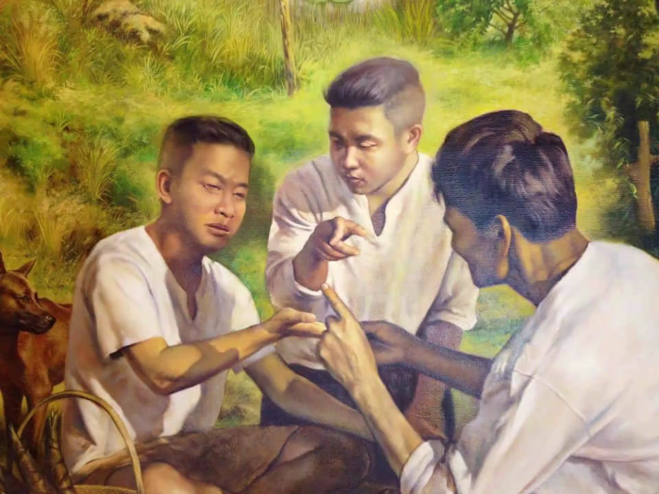 หนุ่มบัวดูลายมือ